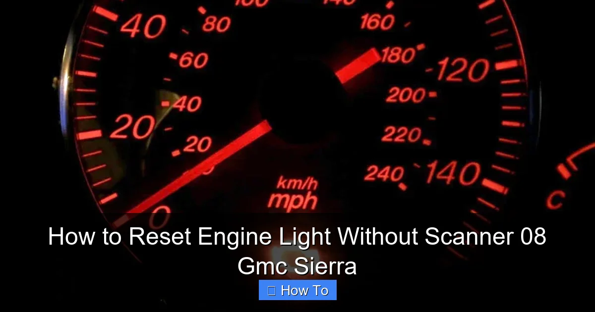 How to Reset Engine Light Without Scanner 08 Gmc Sierra