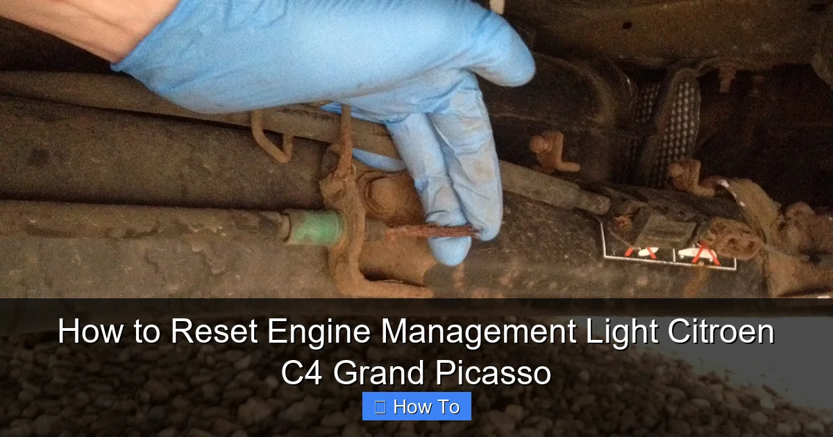 How to Reset Engine Management Light Citroen C4 Grand Picasso