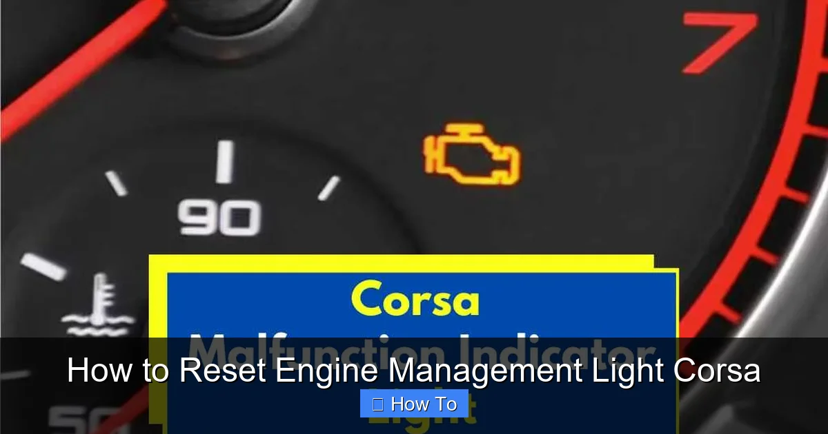 How to Reset Engine Management Light Corsa