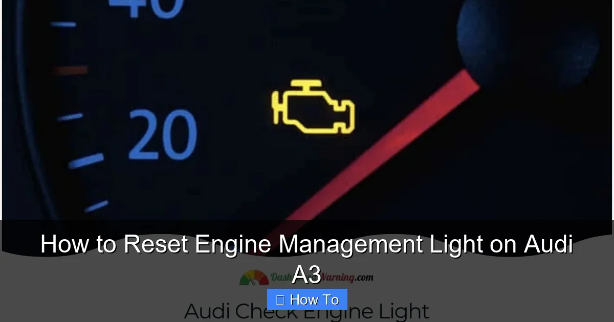 How to Reset Engine Management Light on Audi A3