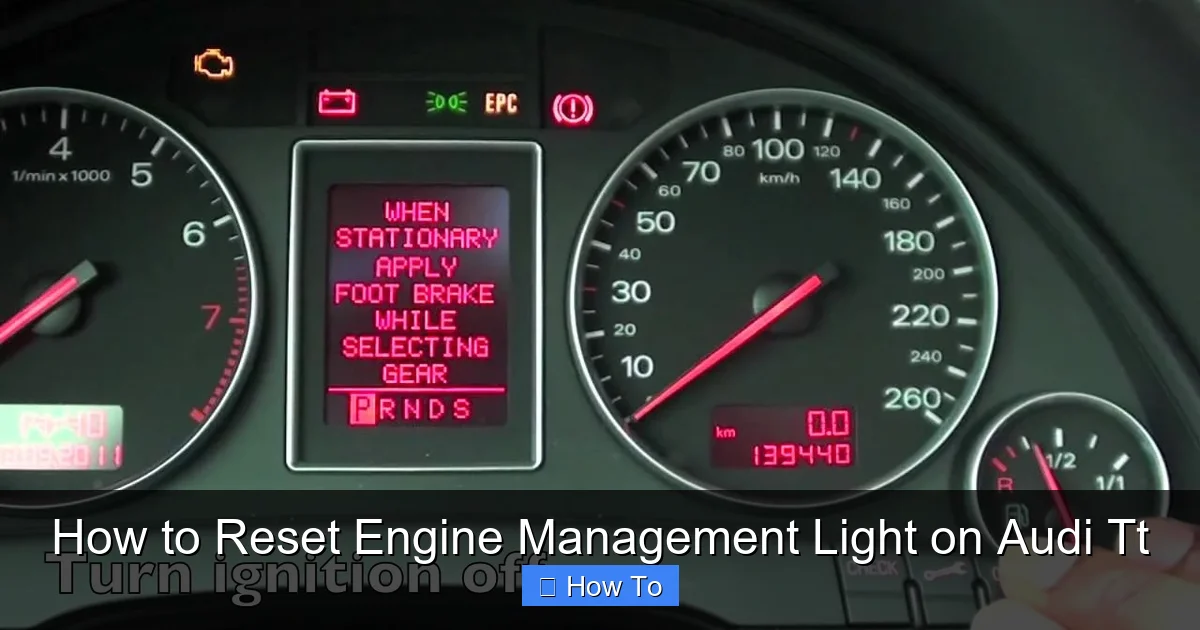 How to Reset Engine Management Light on Audi Tt
