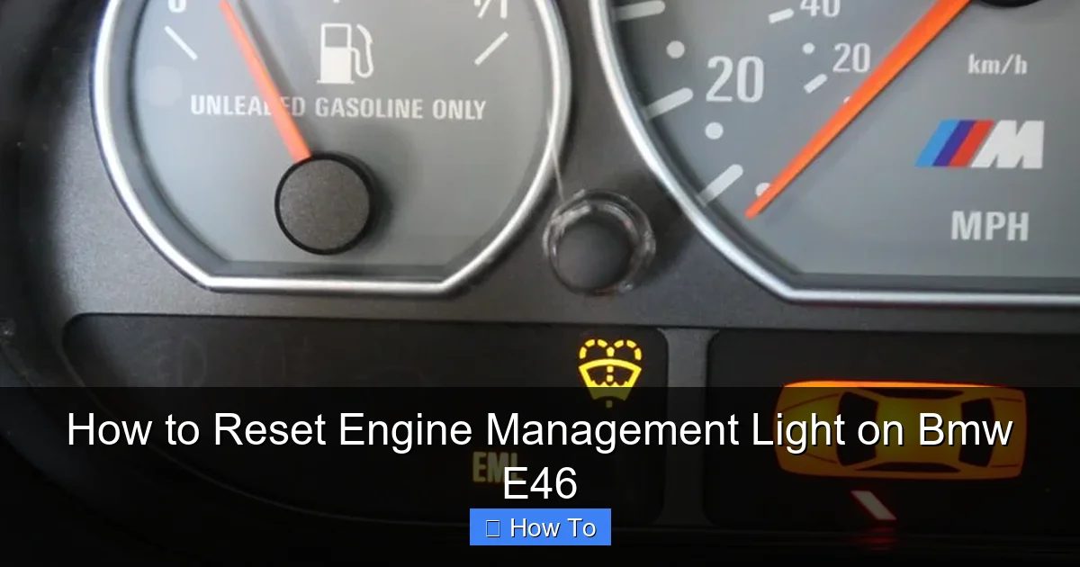 How to Reset Engine Management Light on Bmw E46