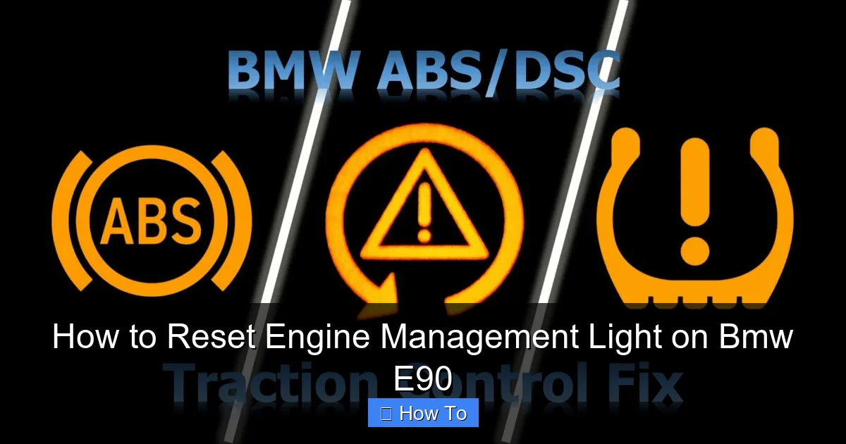 How to Reset Engine Management Light on Bmw E90