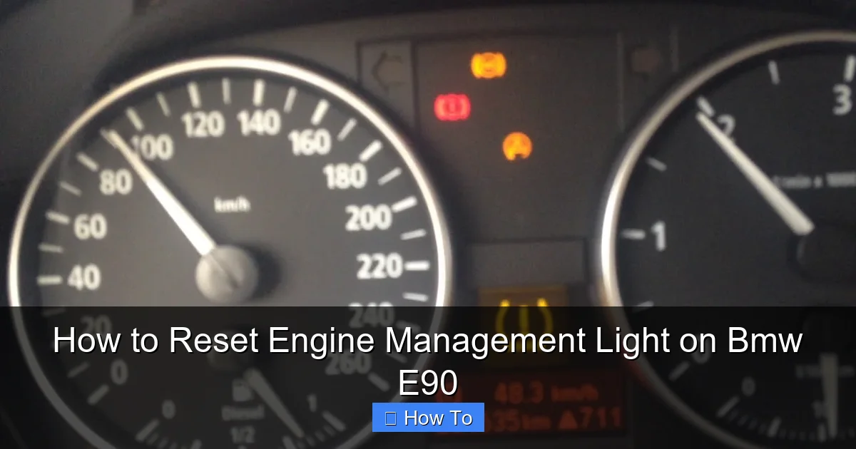 How to Reset Engine Management Light on Bmw E90