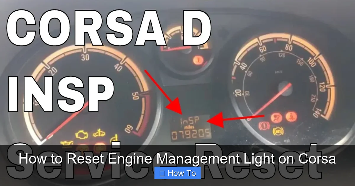 How to Reset Engine Management Light on Corsa