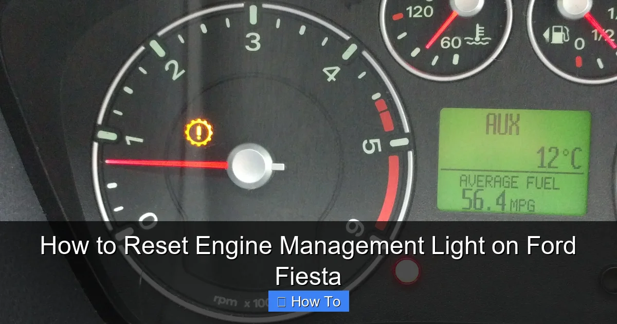 How to Reset Engine Management Light on Ford Fiesta