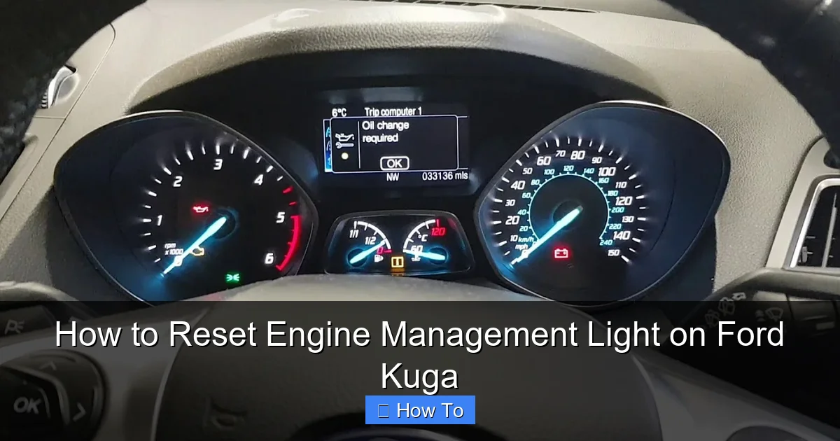 How to Reset Engine Management Light on Ford Kuga