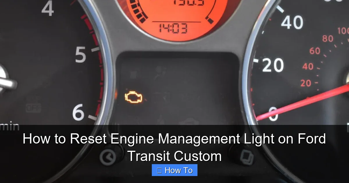 How to Reset Engine Management Light on Ford Transit Custom