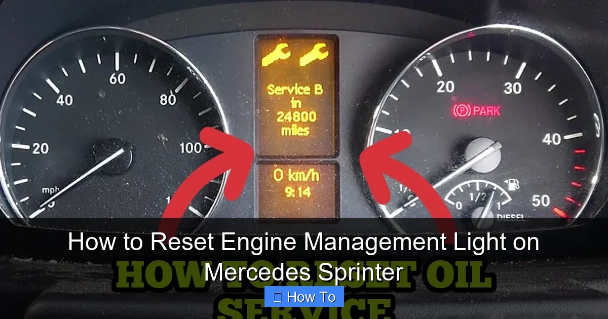 How to Reset Engine Management Light on Mercedes Sprinter