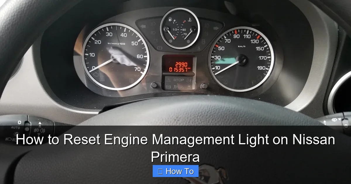 How to Reset Engine Management Light on Nissan Primera
