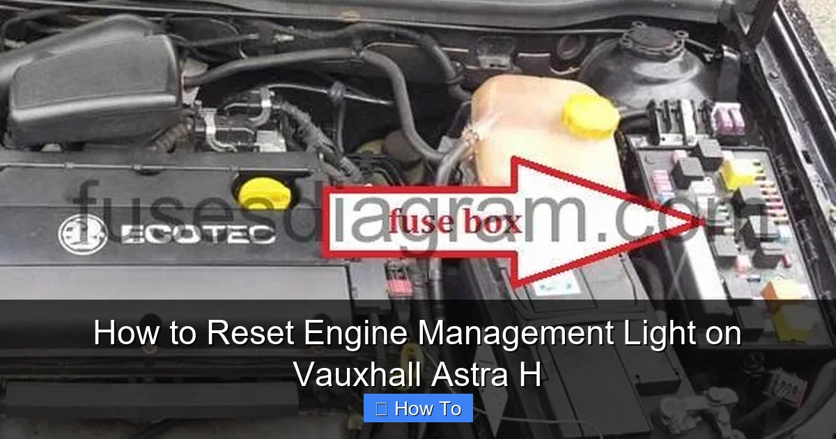 How to Reset Engine Management Light on Vauxhall Astra H