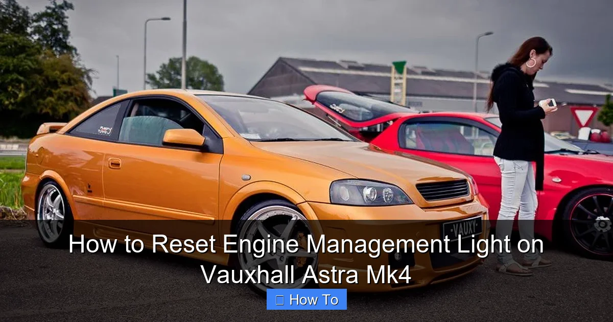 How to Reset Engine Management Light on Vauxhall Astra Mk4