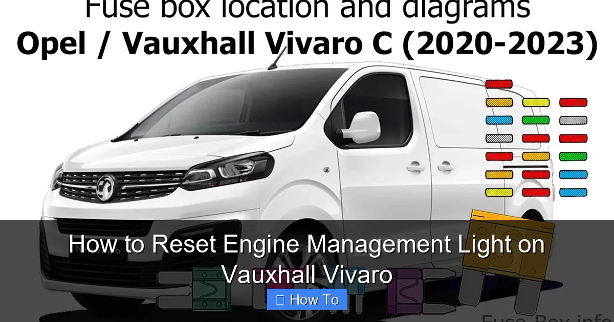 How to Reset Engine Management Light on Vauxhall Vivaro
