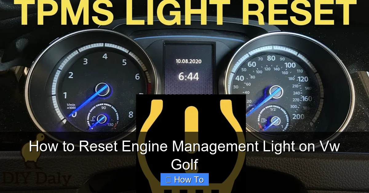 How to Reset Engine Management Light on Vw Golf