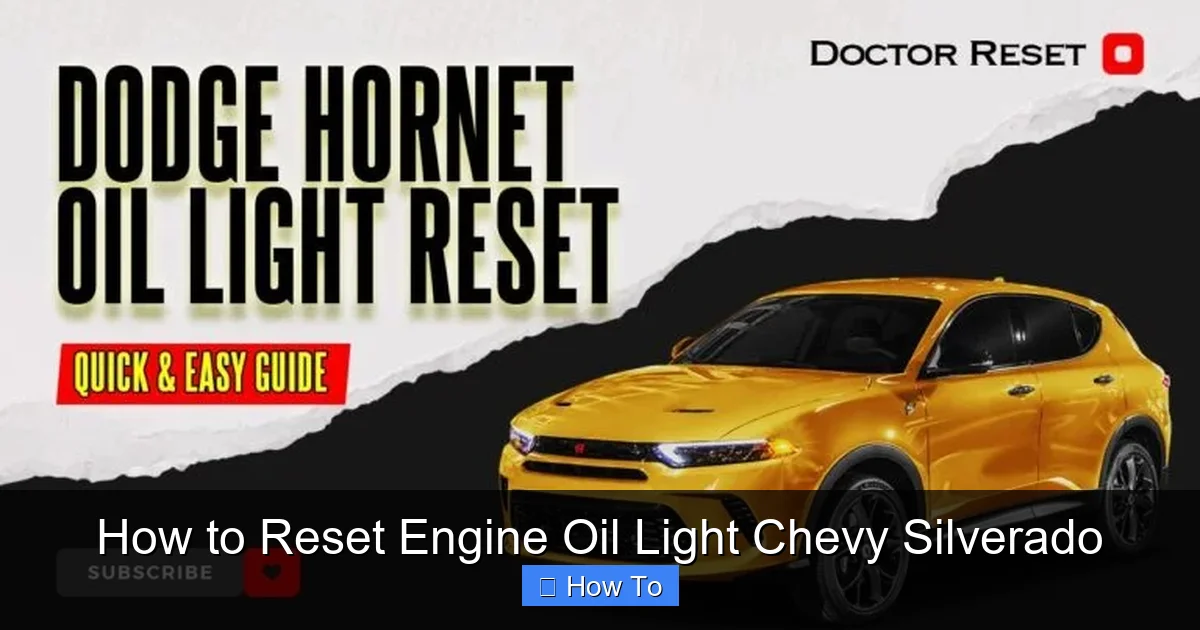 How to Reset Engine Oil Light Chevy Silverado
