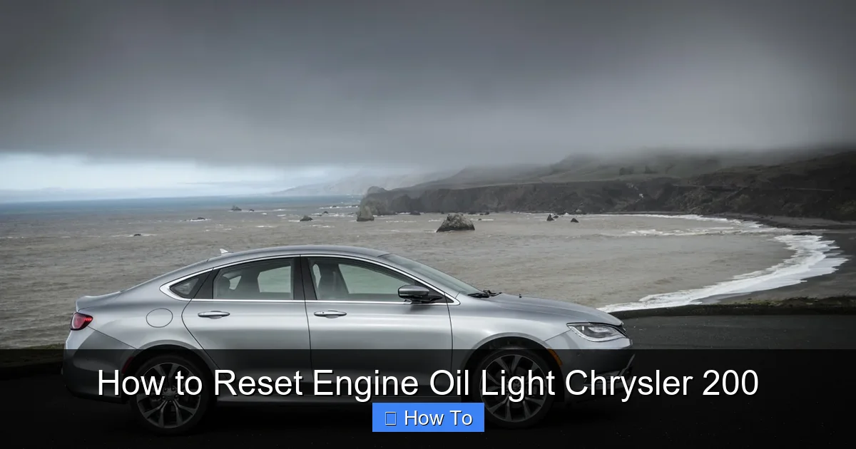 How to Reset Engine Oil Light Chrysler 200