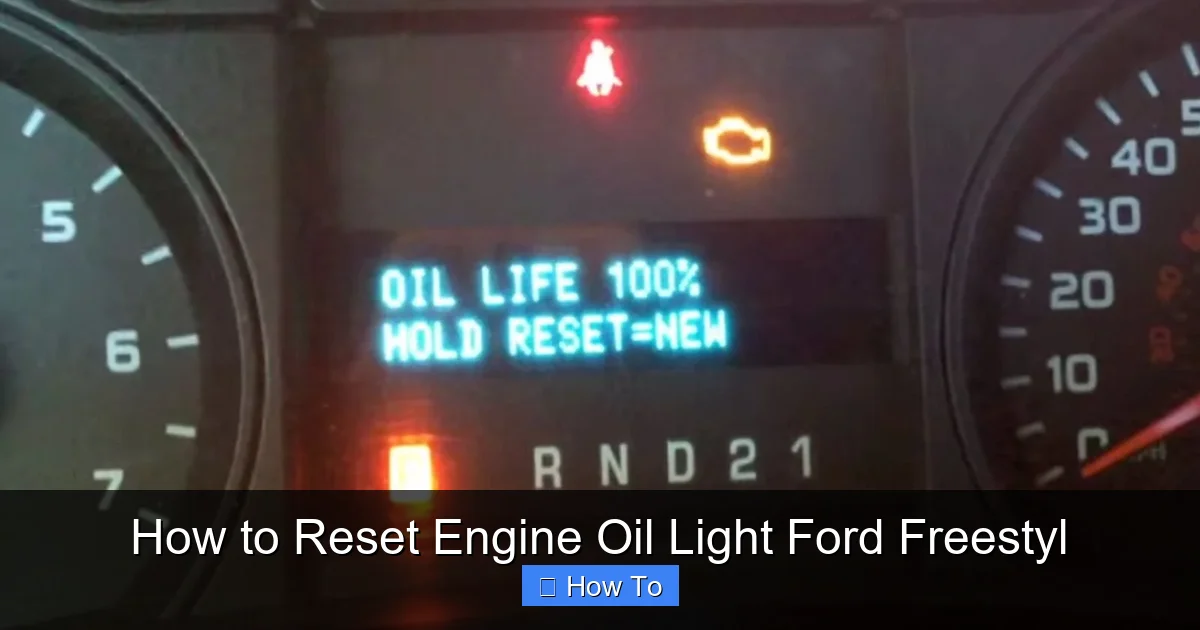How to Reset Engine Oil Light Ford Freestyl