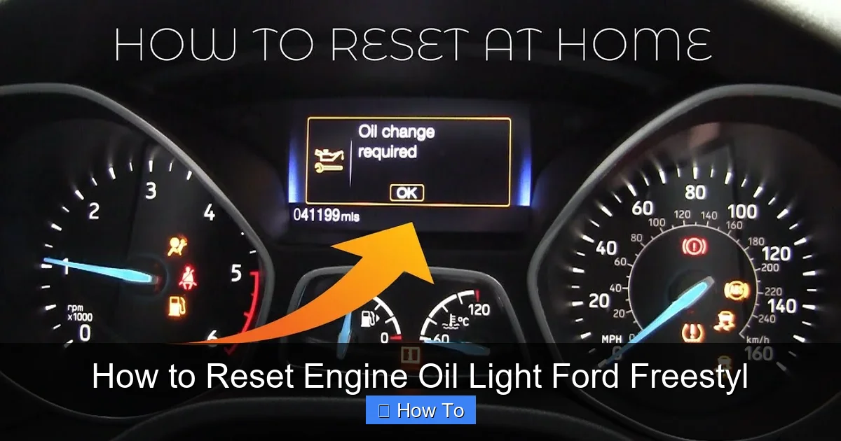 How to Reset Engine Oil Light Ford Freestyl