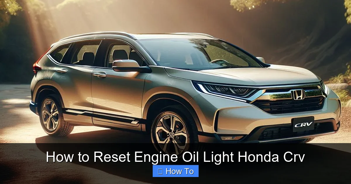 How to Reset Engine Oil Light Honda Crv