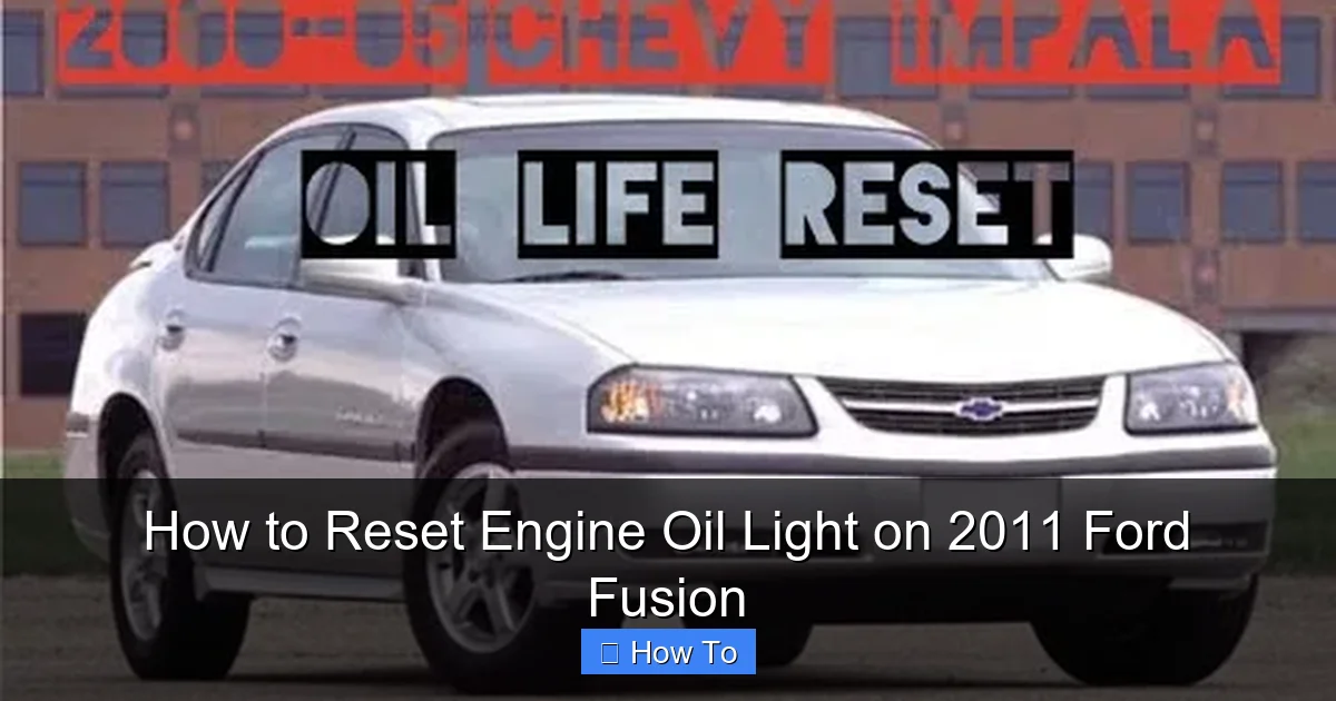 How to Reset Engine Oil Light on 2011 Ford Fusion