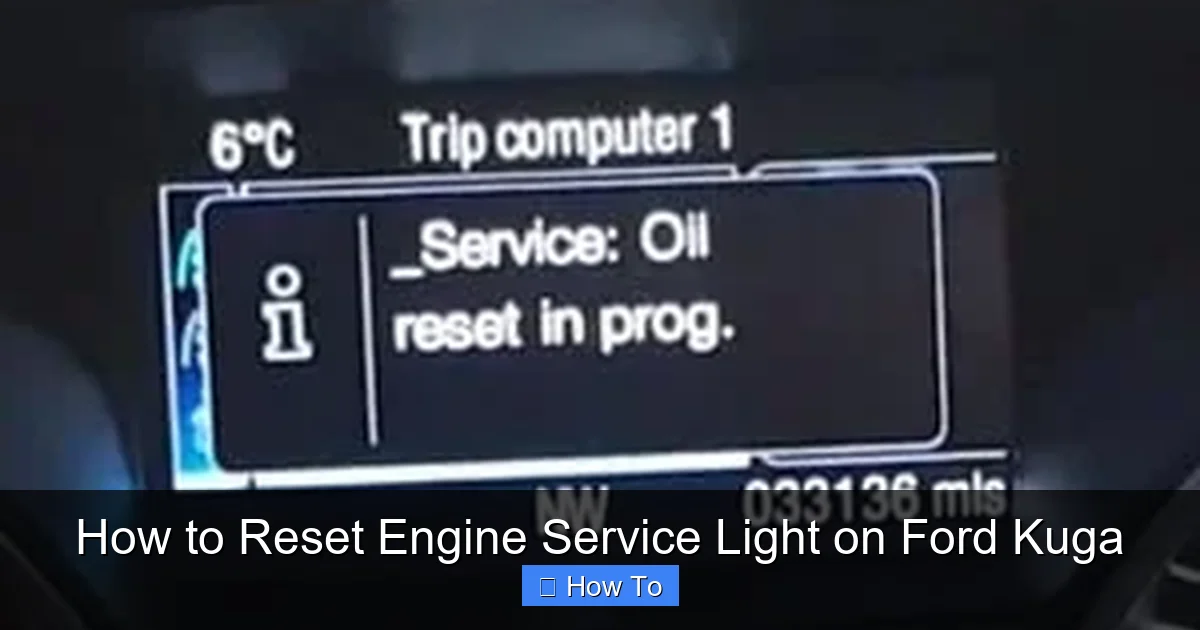 How to Reset Engine Service Light on Ford Kuga