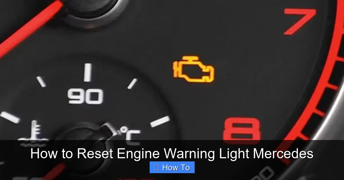 How to Reset Engine Warning Light Mercedes