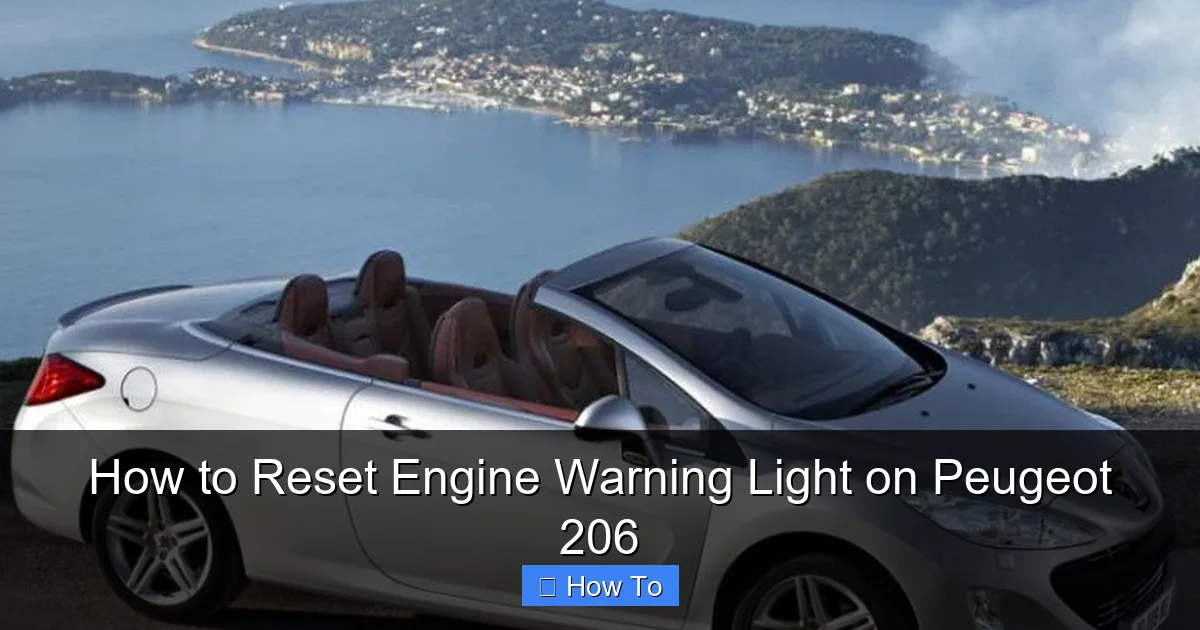 How to Reset Engine Warning Light on Peugeot 206