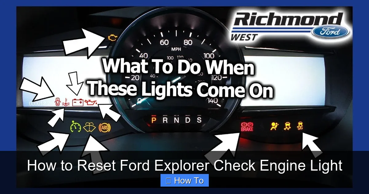 How to Reset Ford Explorer Check Engine Light