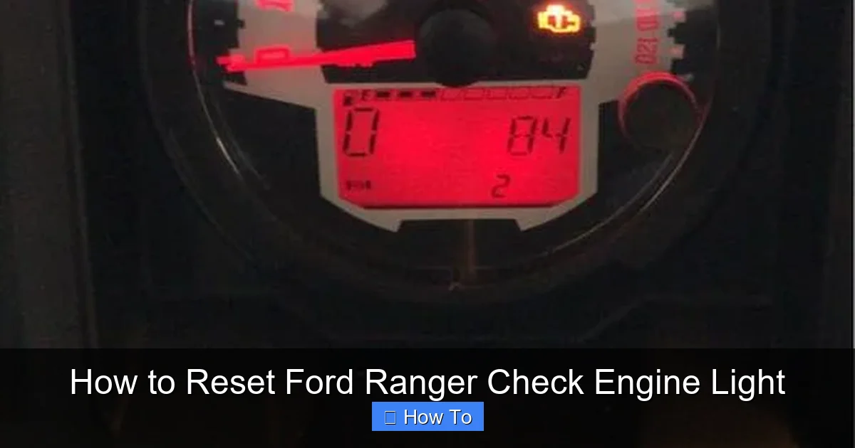 How to Reset Ford Ranger Check Engine Light