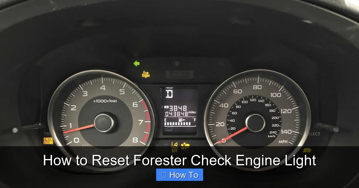 How to Reset Forester Check Engine Light