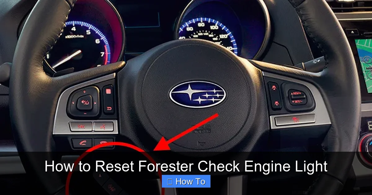How to Reset Forester Check Engine Light