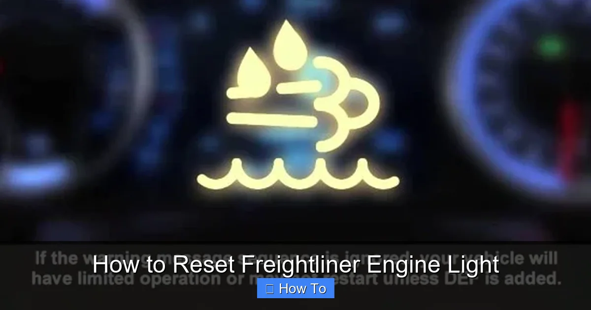 How to Reset Freightliner Engine Light