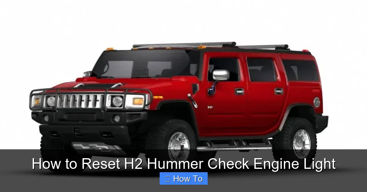 How to Reset H2 Hummer Check Engine Light