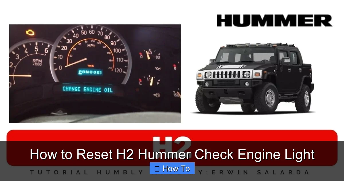 How to Reset H2 Hummer Check Engine Light