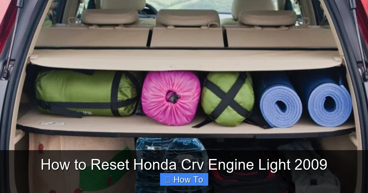 How to Reset Honda Crv Engine Light 2009