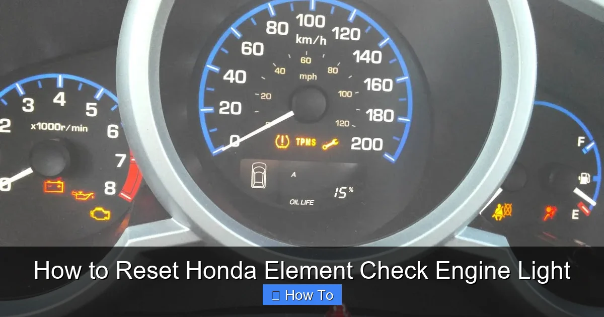 How to Reset Honda Element Check Engine Light