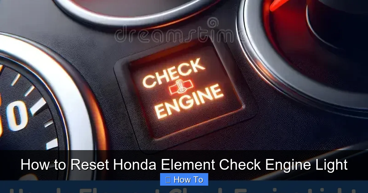 How to Reset Honda Element Check Engine Light
