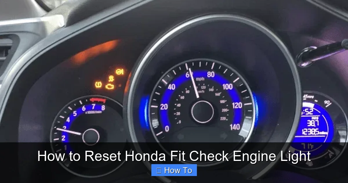 How to Reset Honda Fit Check Engine Light