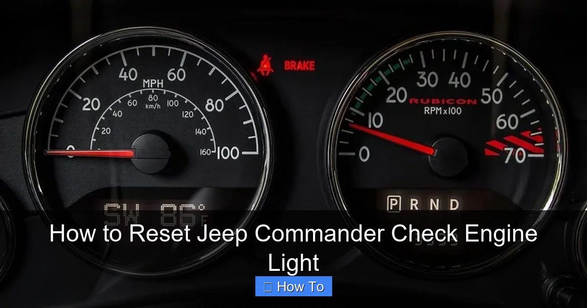 How to Reset Jeep Commander Check Engine Light