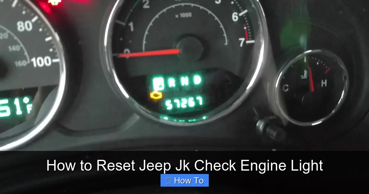 How to Reset Jeep Jk Check Engine Light