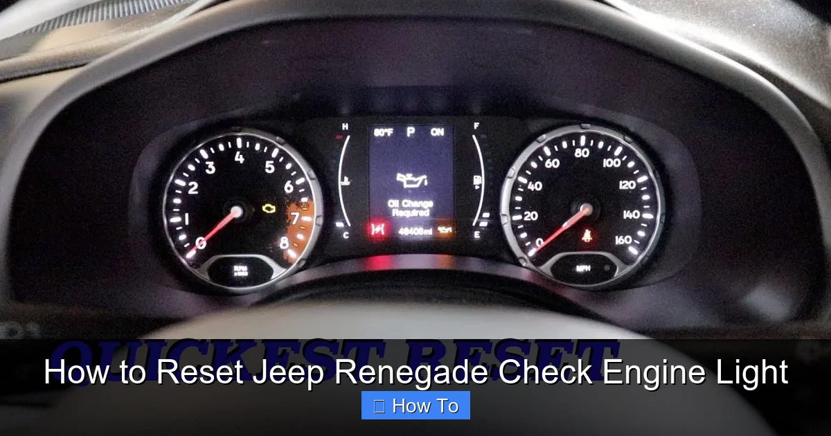 How to Reset Jeep Renegade Check Engine Light