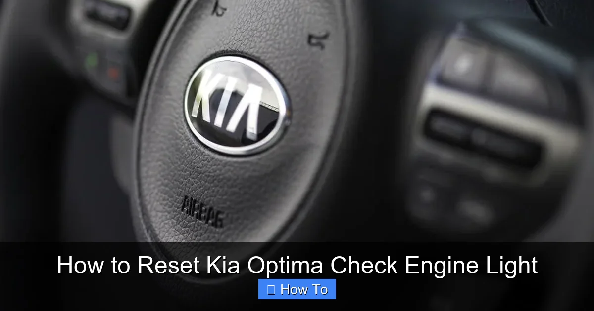 How to Reset Kia Optima Check Engine Light