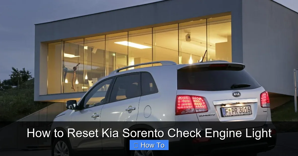 How to Reset Kia Sorento Check Engine Light