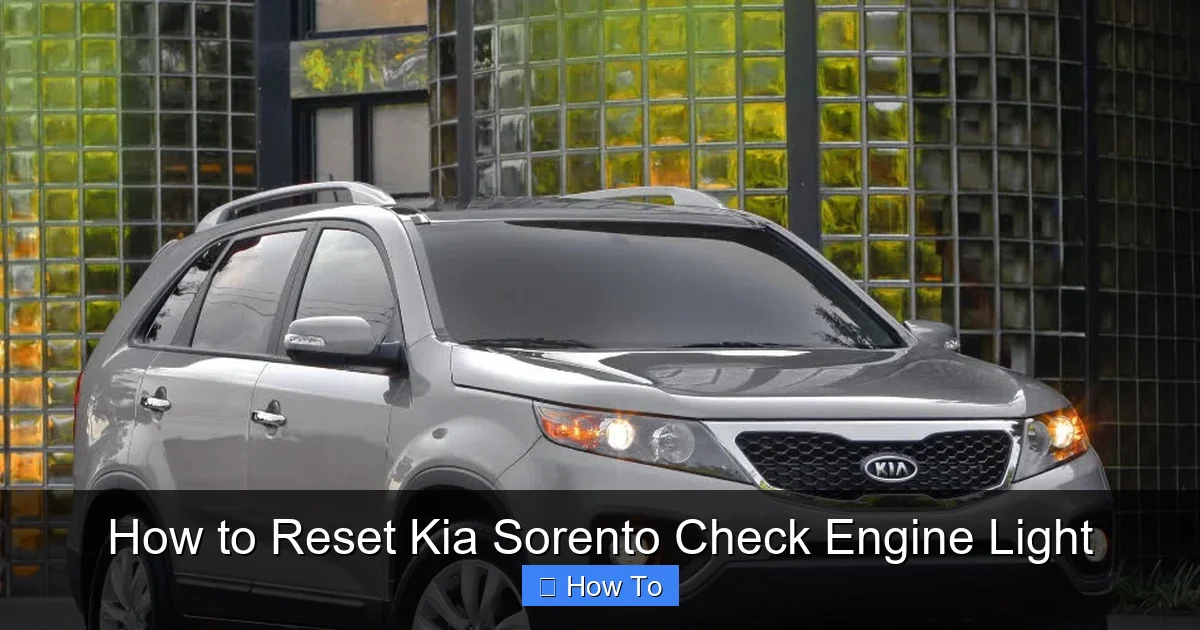 How to Reset Kia Sorento Check Engine Light