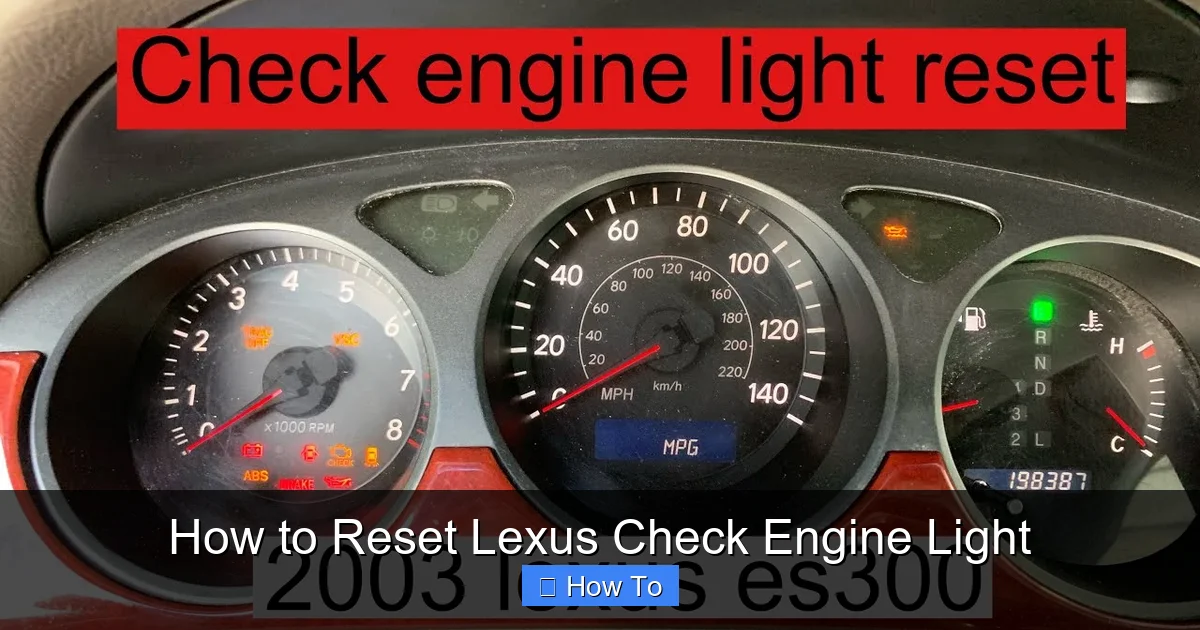 How to Reset Lexus Check Engine Light