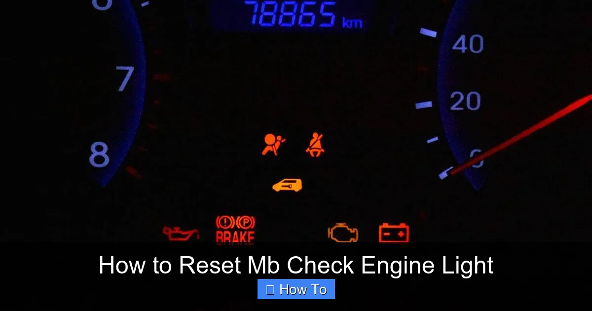 How to Reset Mb Check Engine Light