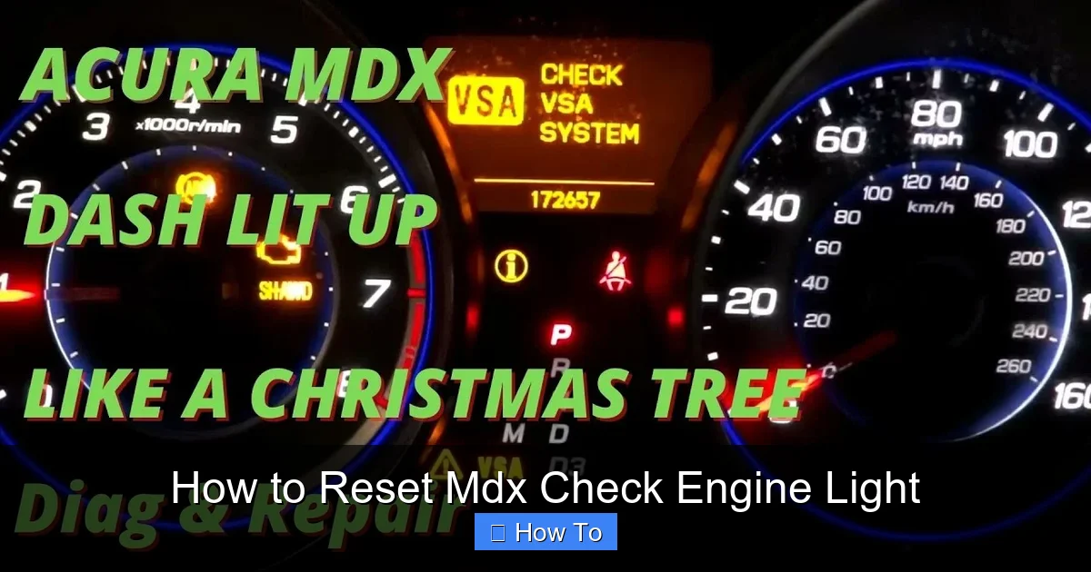 How to Reset Mdx Check Engine Light