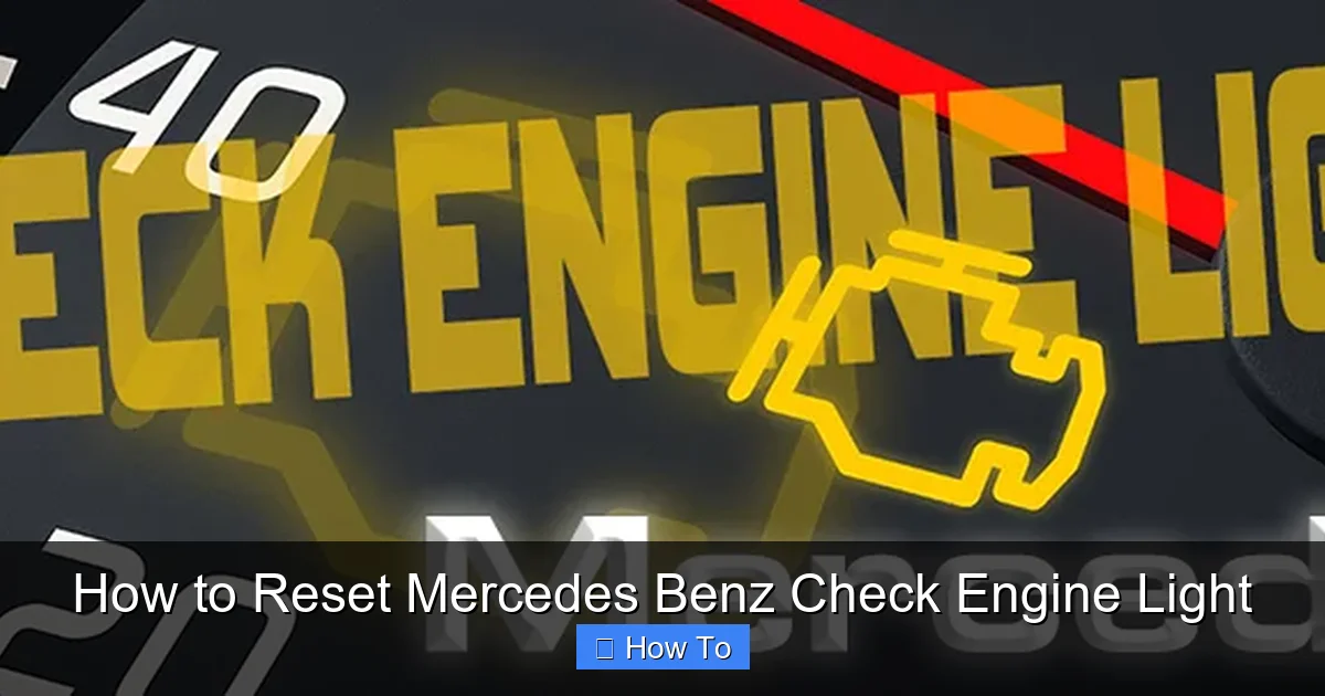 How to Reset Mercedes Benz Check Engine Light