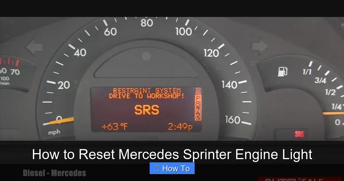How to Reset Mercedes Sprinter Engine Light