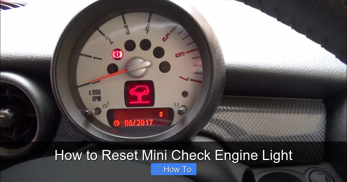 How to Reset Mini Check Engine Light